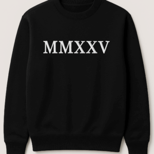 Embroidered Roman Numeral Sweatshirt